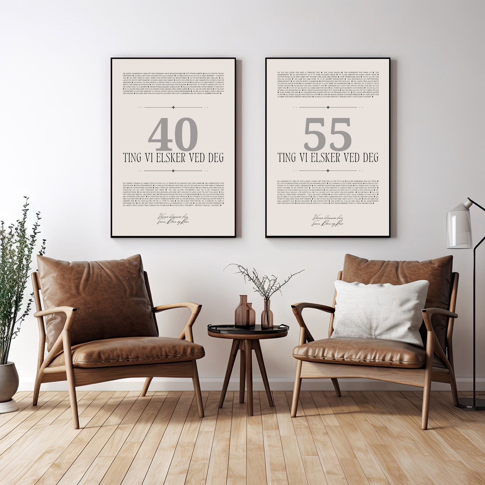 Personlig gave personlig plakat