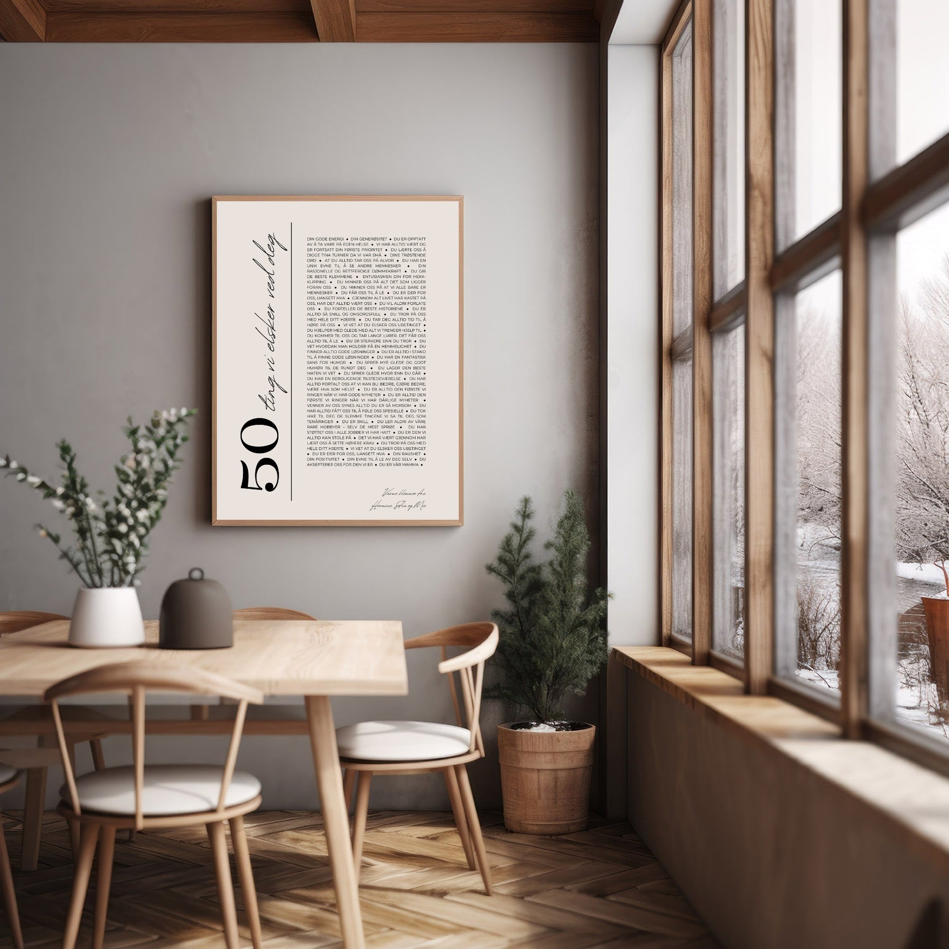 Personlig gave plakat med personlig tekst