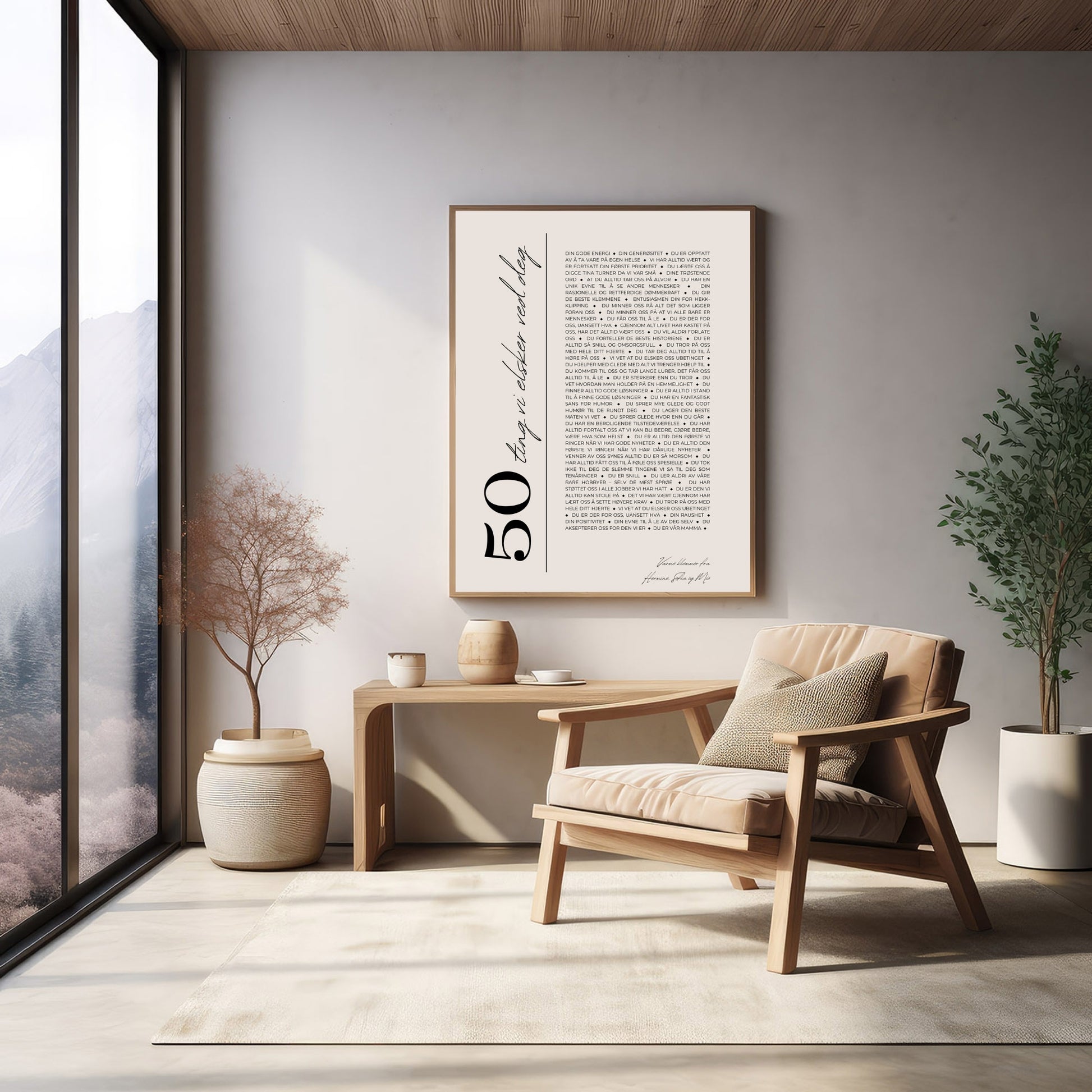 Personlig gave plakat med personlig tekst