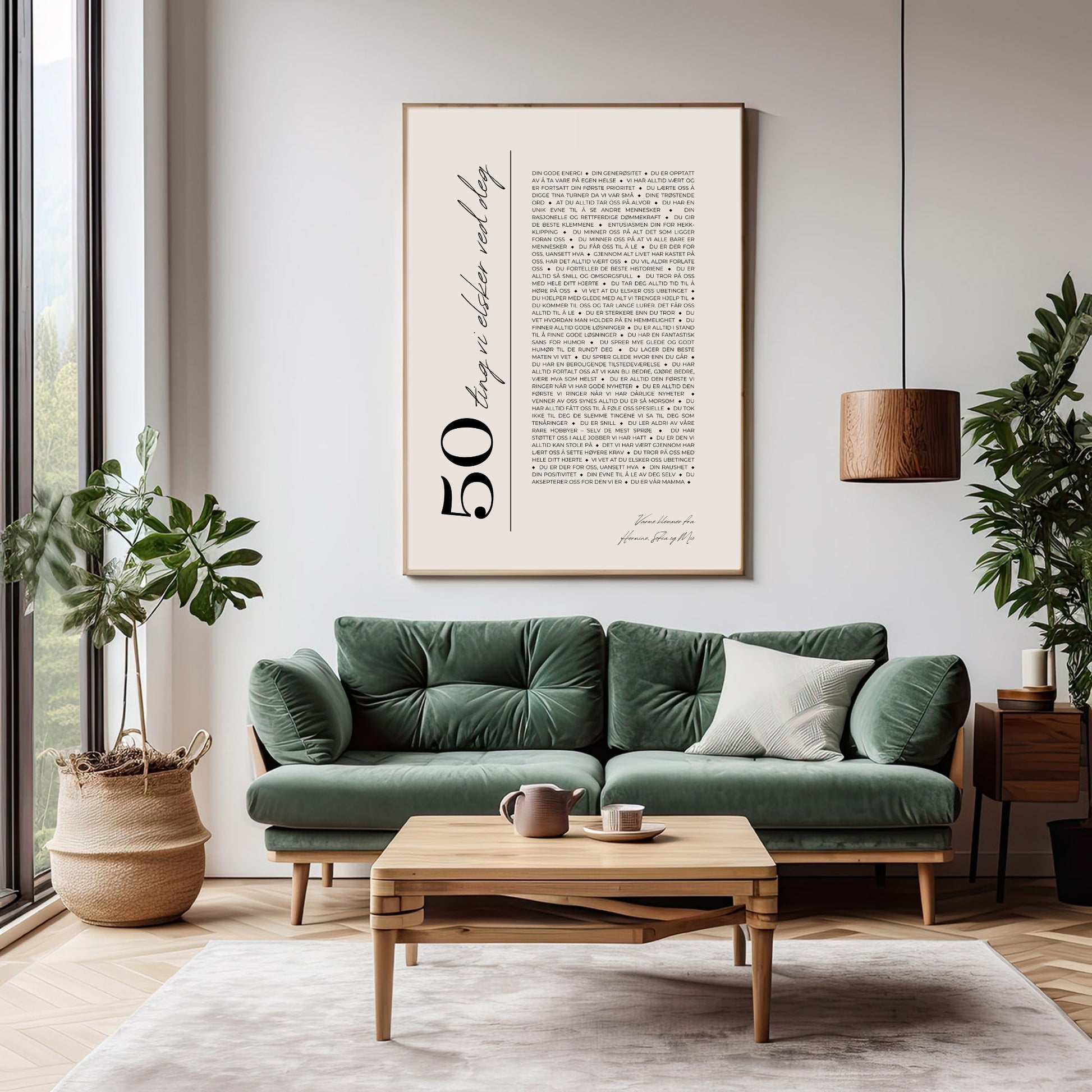 Personlig gave plakat med personlig tekst