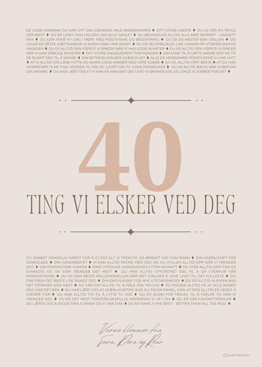 Personlig gave plakat