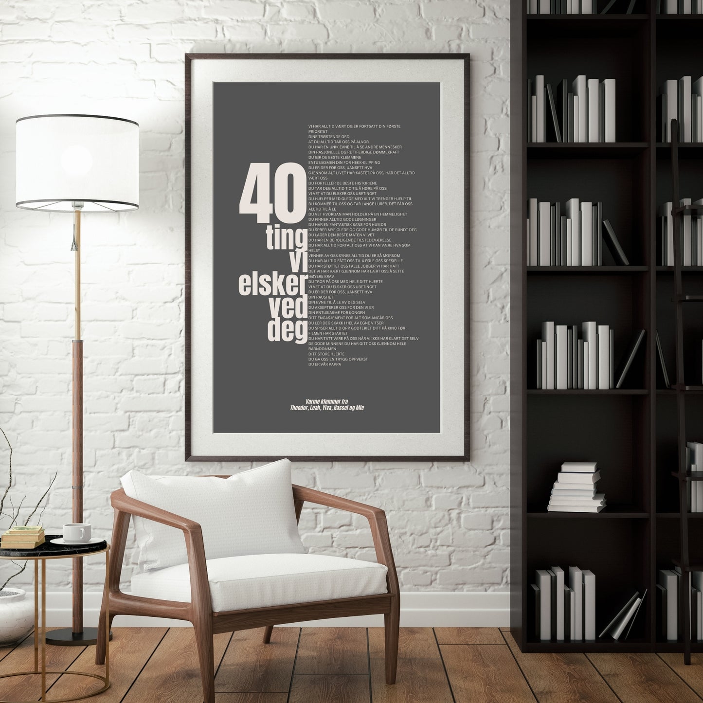 Personlig plakat med personlig tekst