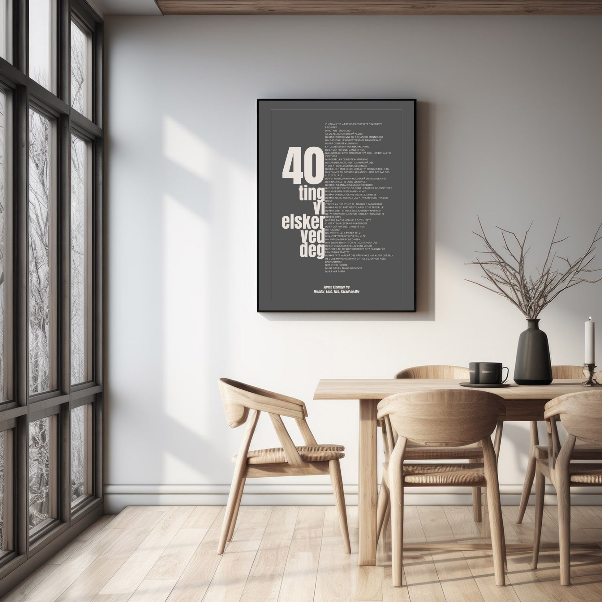 Personlig plakat med personlig tekst