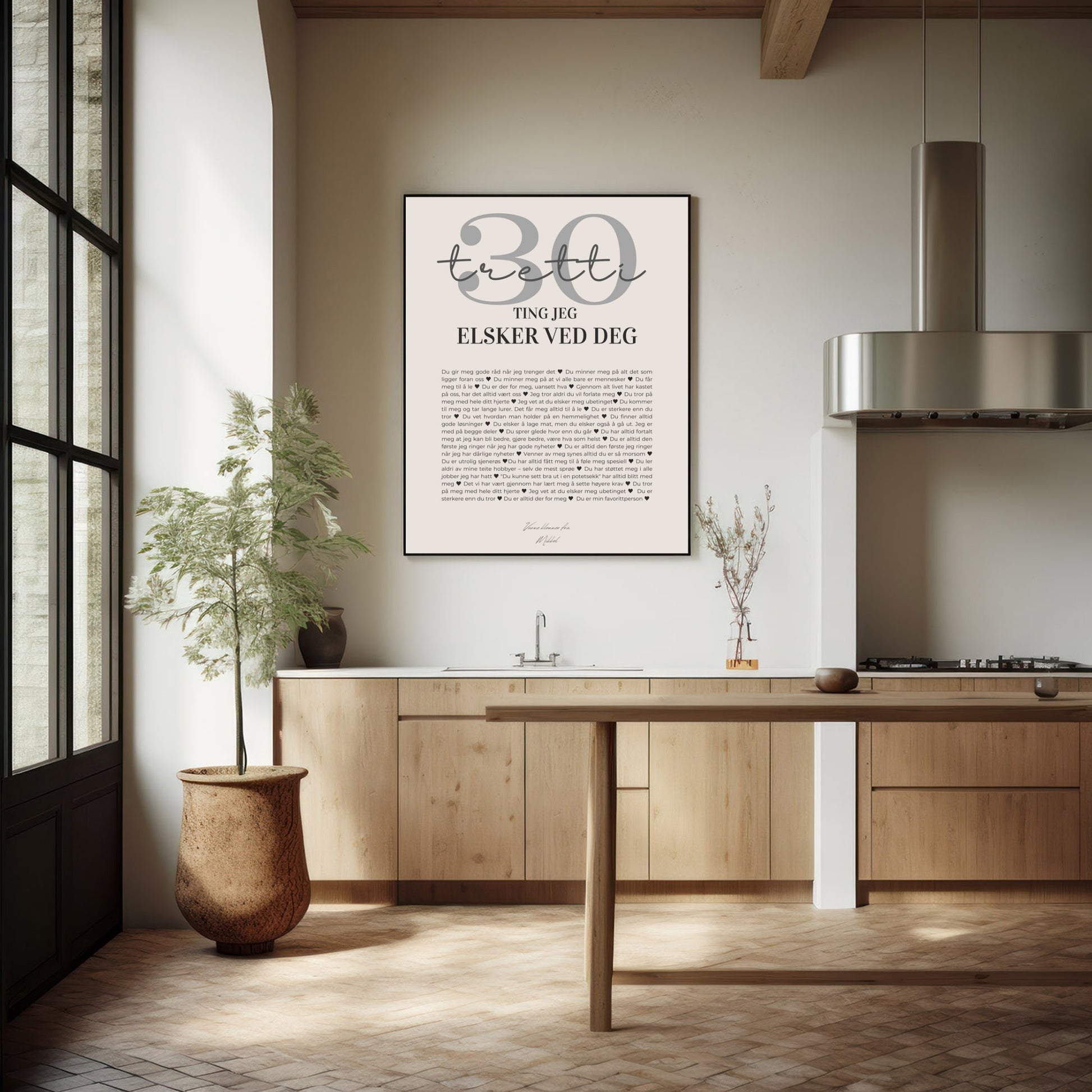 Personlig plakat med tekst