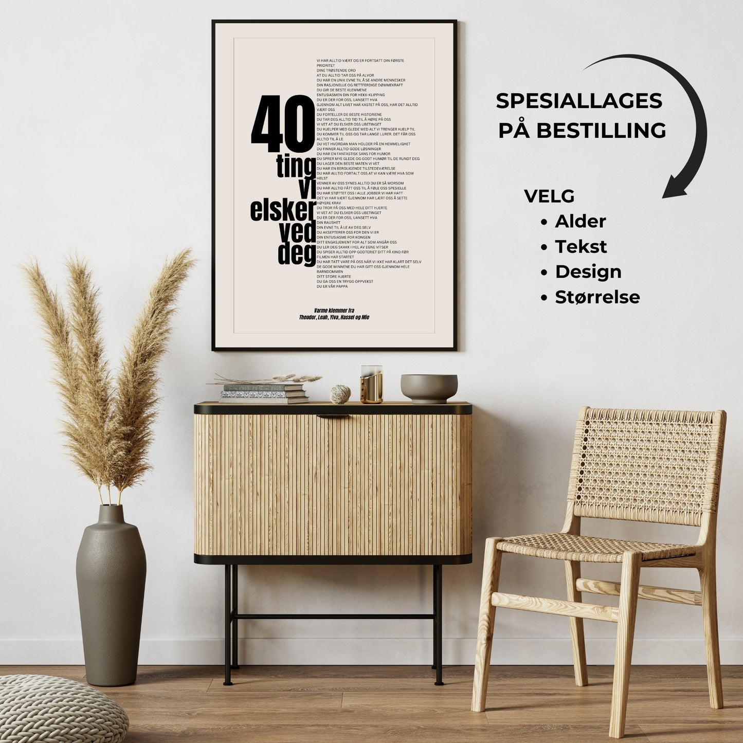 plakat man kan designe selv med valgfri tekst