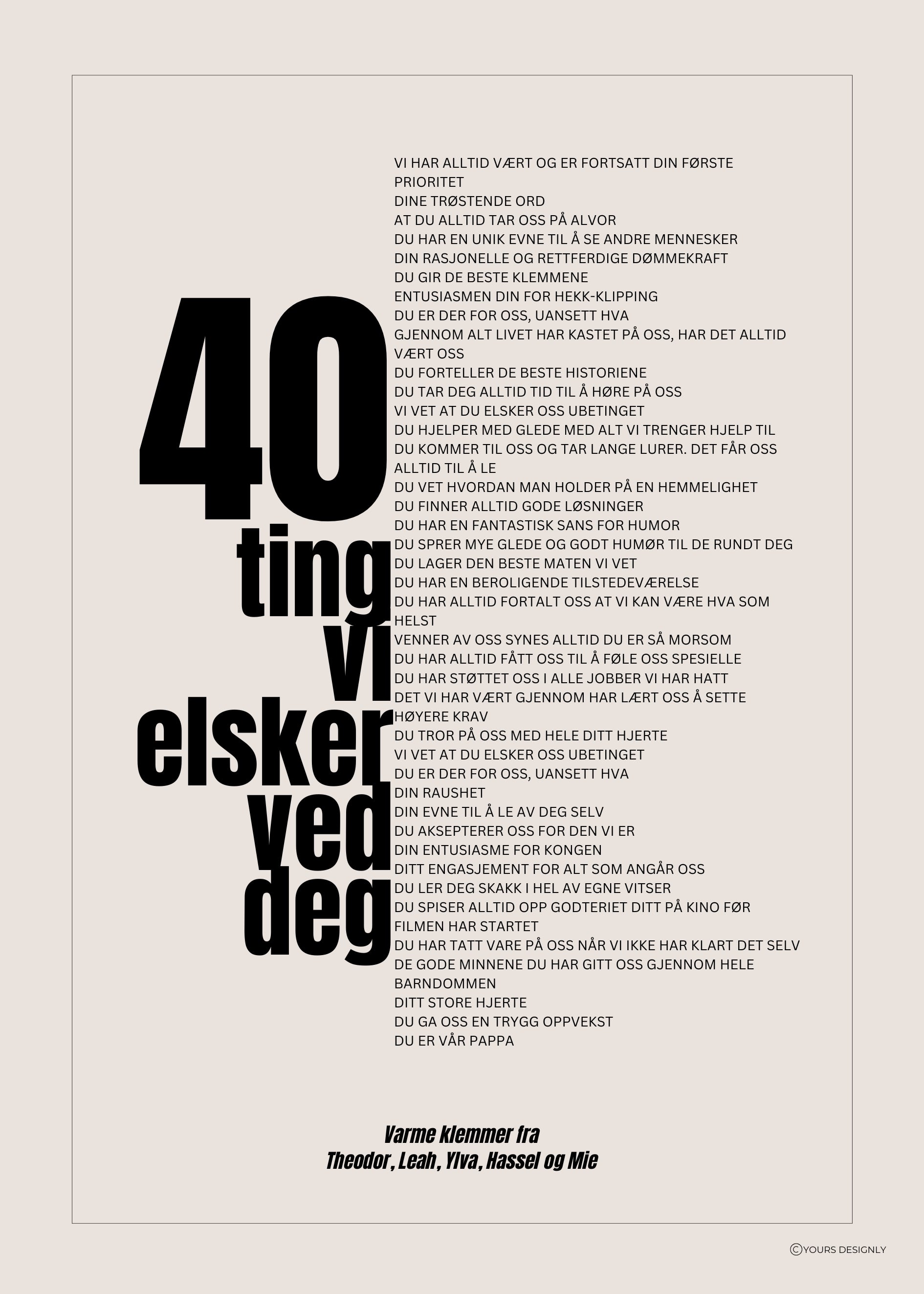 plakat man kan designe selv med valgfri tekst